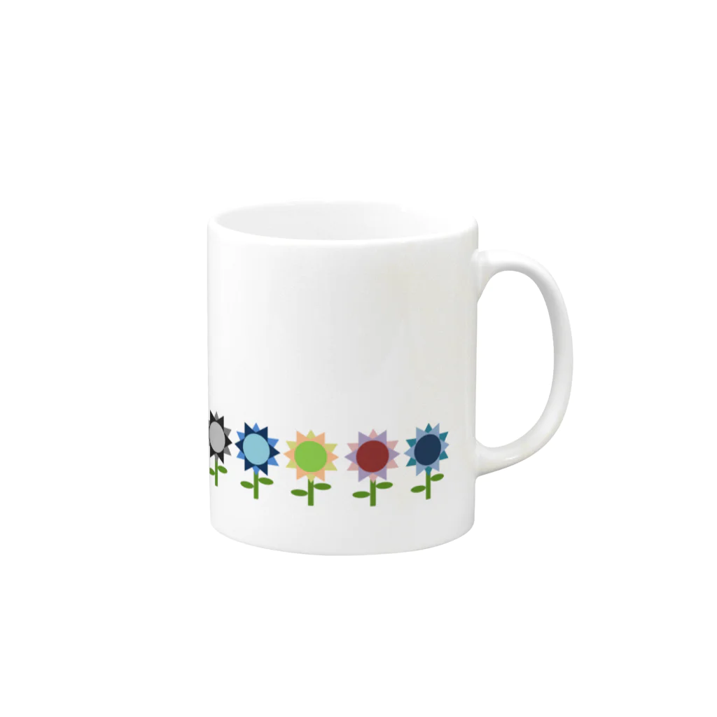 うさぎのきた道&のお花たちB Mug :right side of the handle