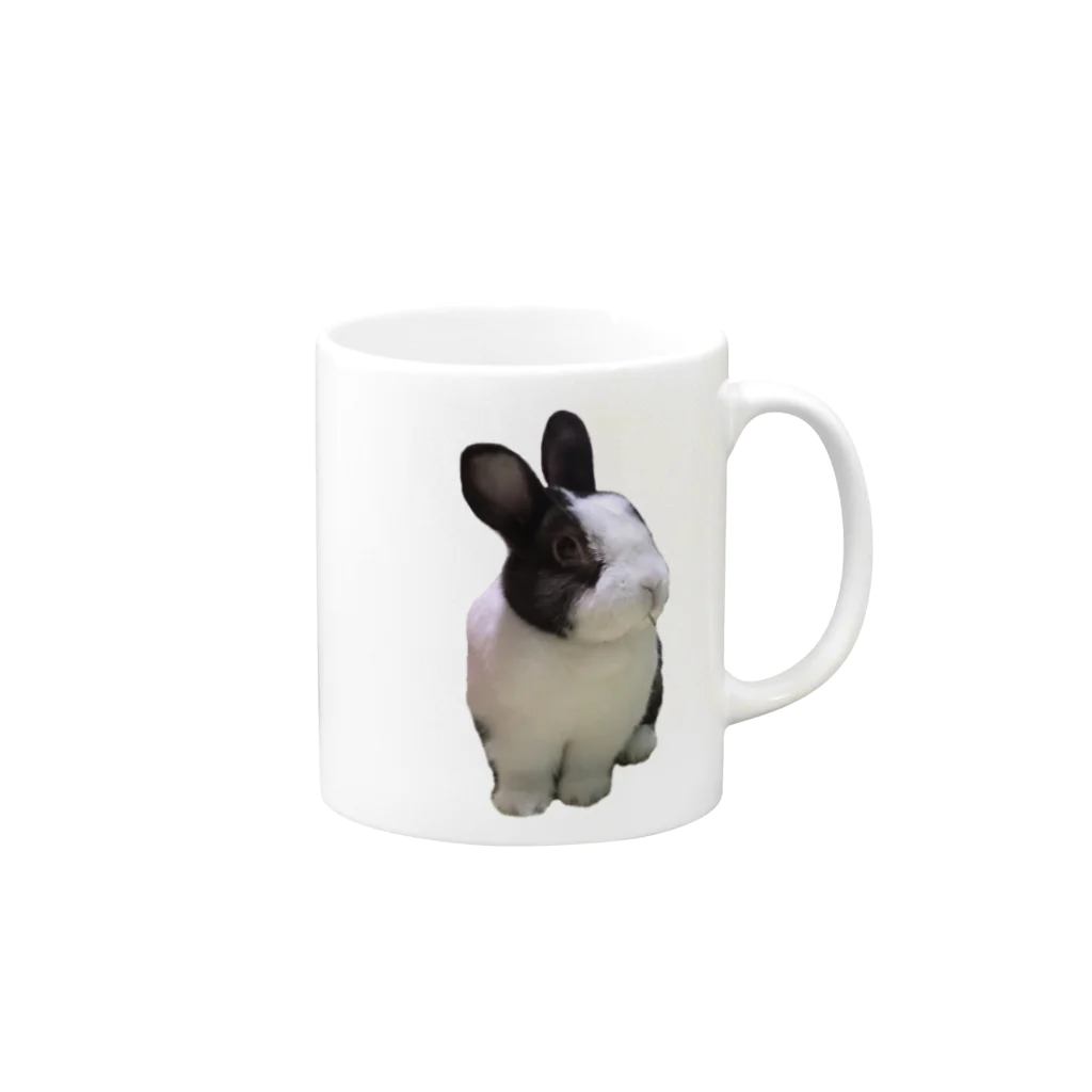 うさぎのきた道&の保護うさぎダイちゃんF Mug :right side of the handle