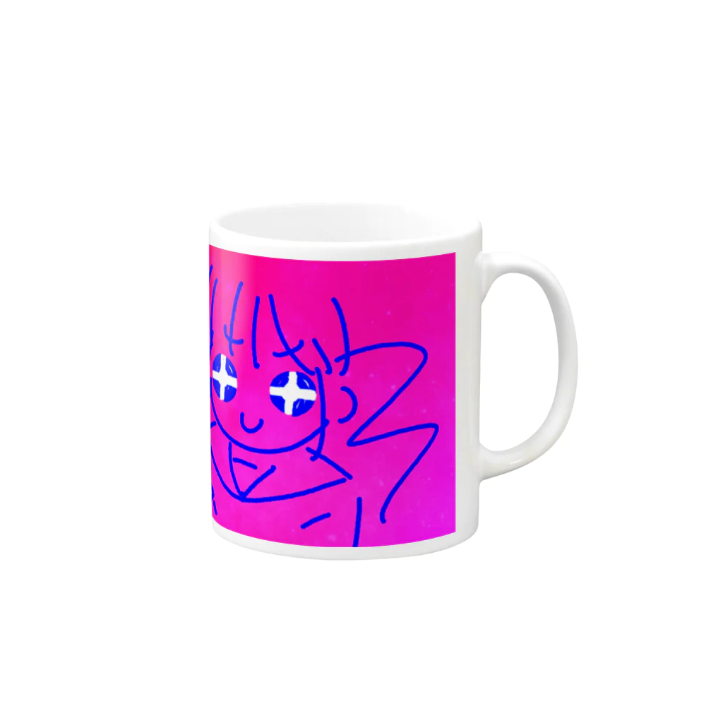 すだよの彩度バチバチ女の子 Mug :right side of the handle