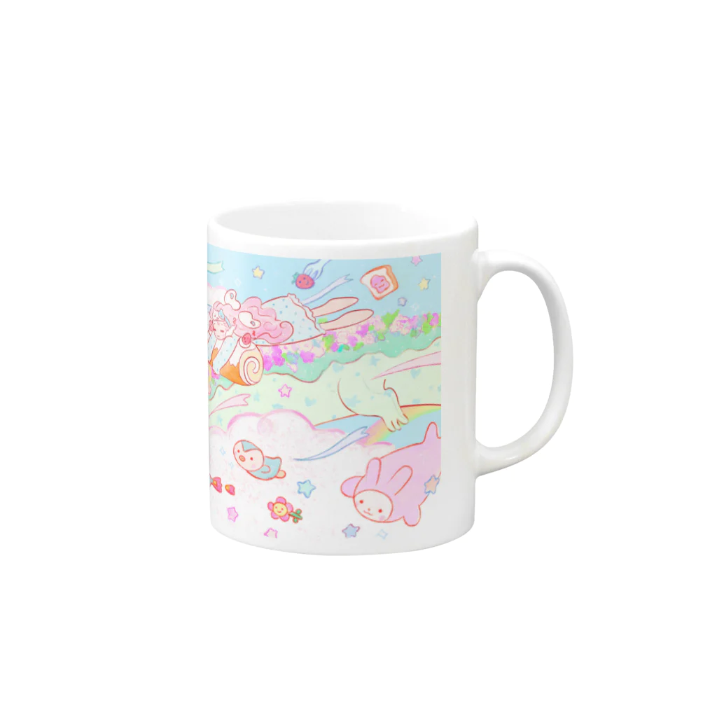 ア〜ミ〜／𝗔𝗔𝗠𝗬のえんどろーる Mug :right side of the handle