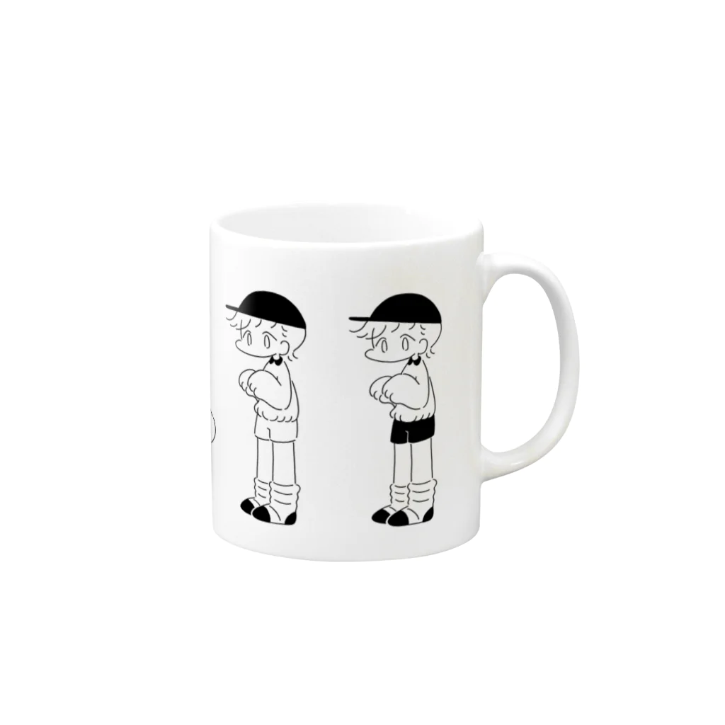 くだものやさんのねぐせくんマグカップ Mug :right side of the handle