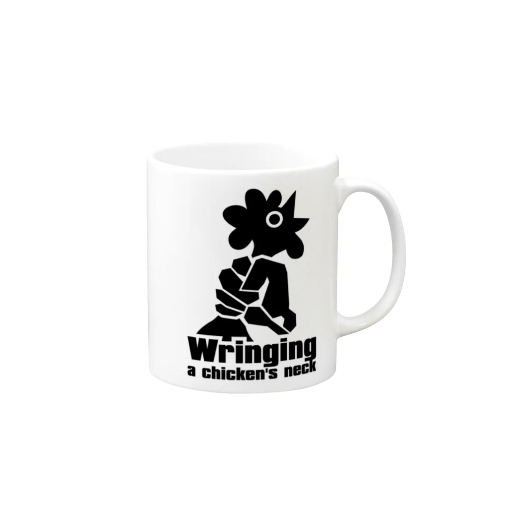 AURA_HYSTERICAのWringing a chicken's neck Mug :right side of the handle