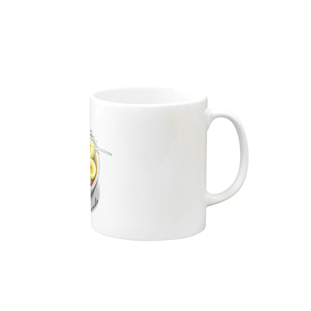 163のアサイーボウル Mug :right side of the handle