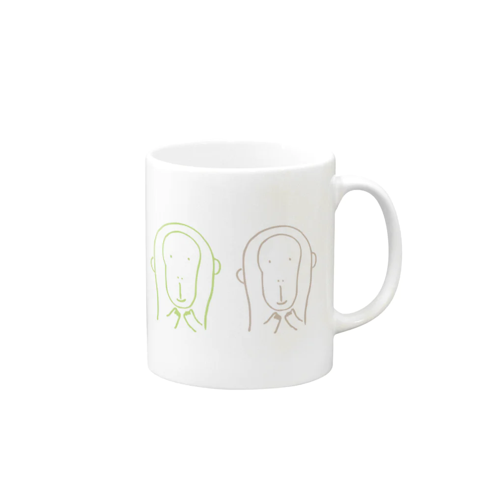 yumegokochiのmonkey Mug :right side of the handle