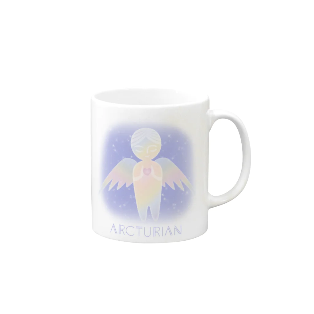 alpacca-creativeのArcturian（アルクトゥルス星人） Mug :right side of the handle