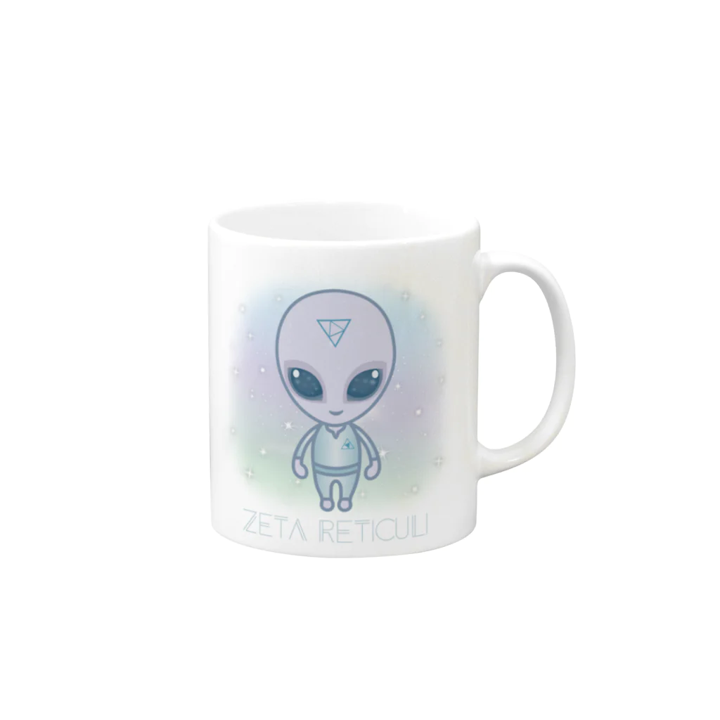 alpacca-creativeのZeta Reticuli（ゼータ・レチクル星人） Mug :right side of the handle