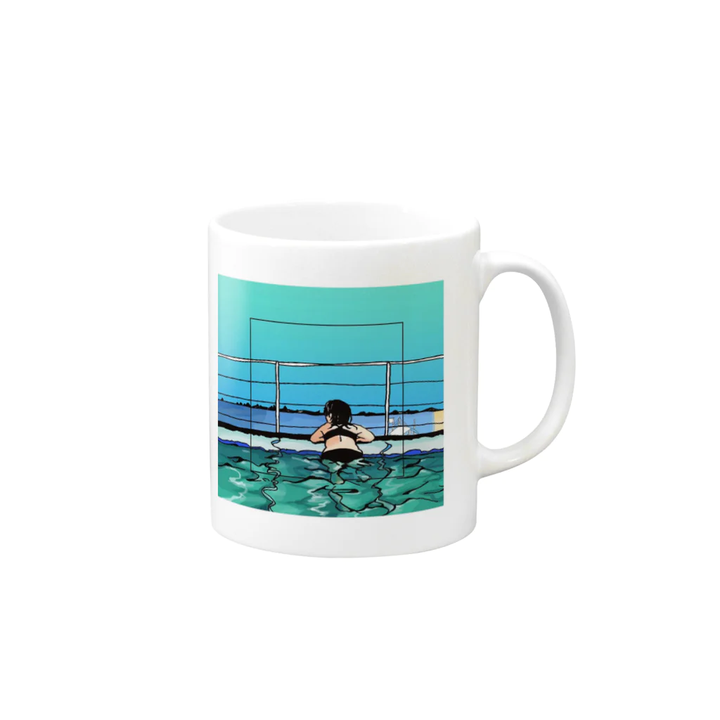 ◆ZUEの🐬Chill out🐳 Mug :right side of the handle