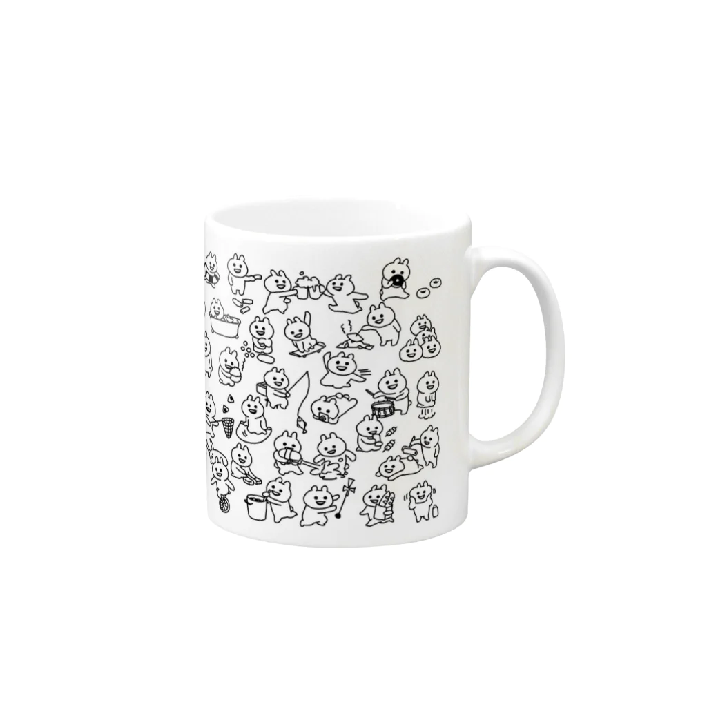 エナメルストア SUZURI店のマエバサンたっぷり Mug :right side of the handle