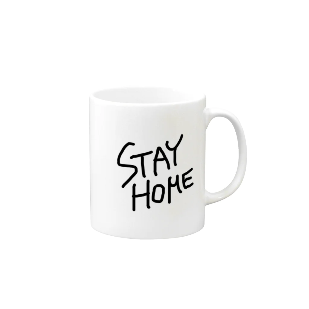 c_girlのSTAY HOME Mug :right side of the handle