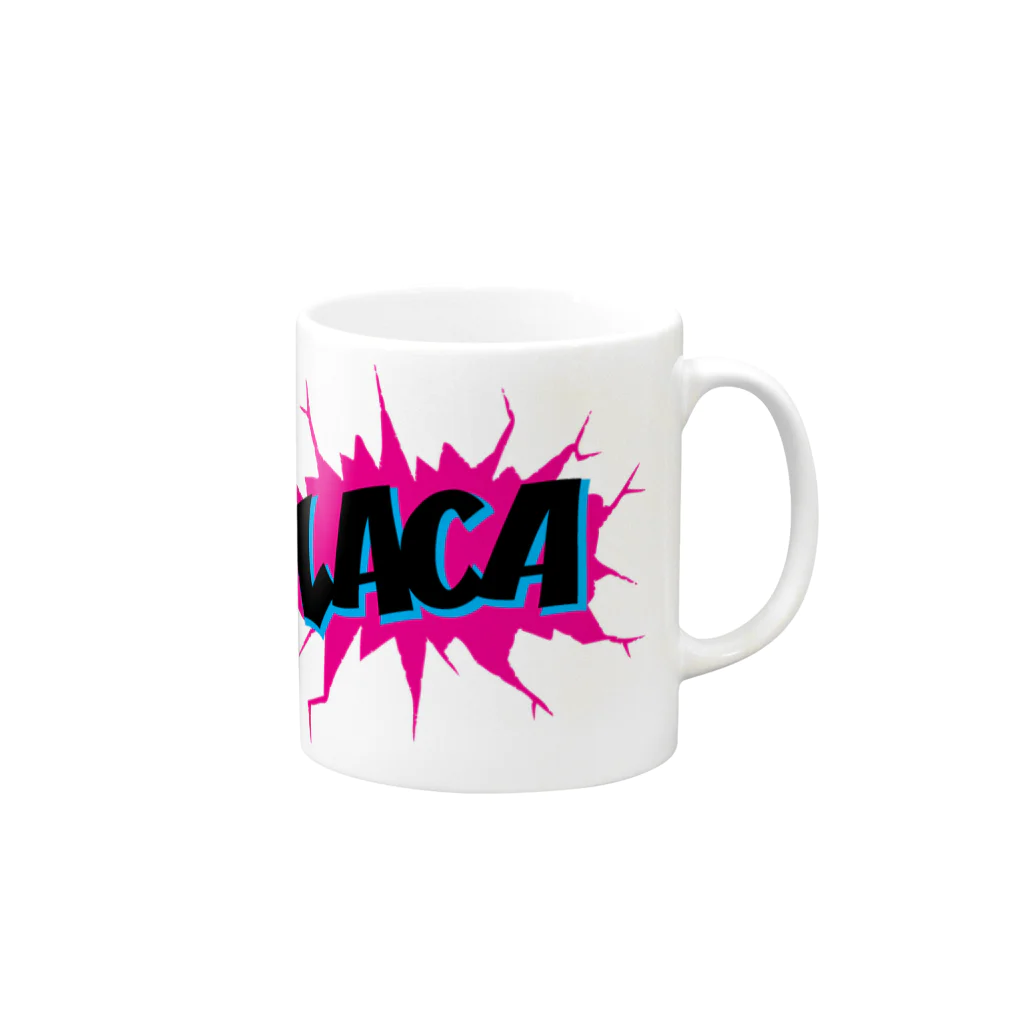 LACAのLACA CRACK LOGO Mug :right side of the handle