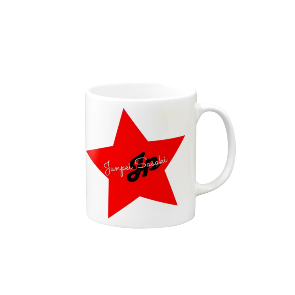 佐々木淳平のグッズショップです。のJP STAR LOGO MAG  Mug :right side of the handle