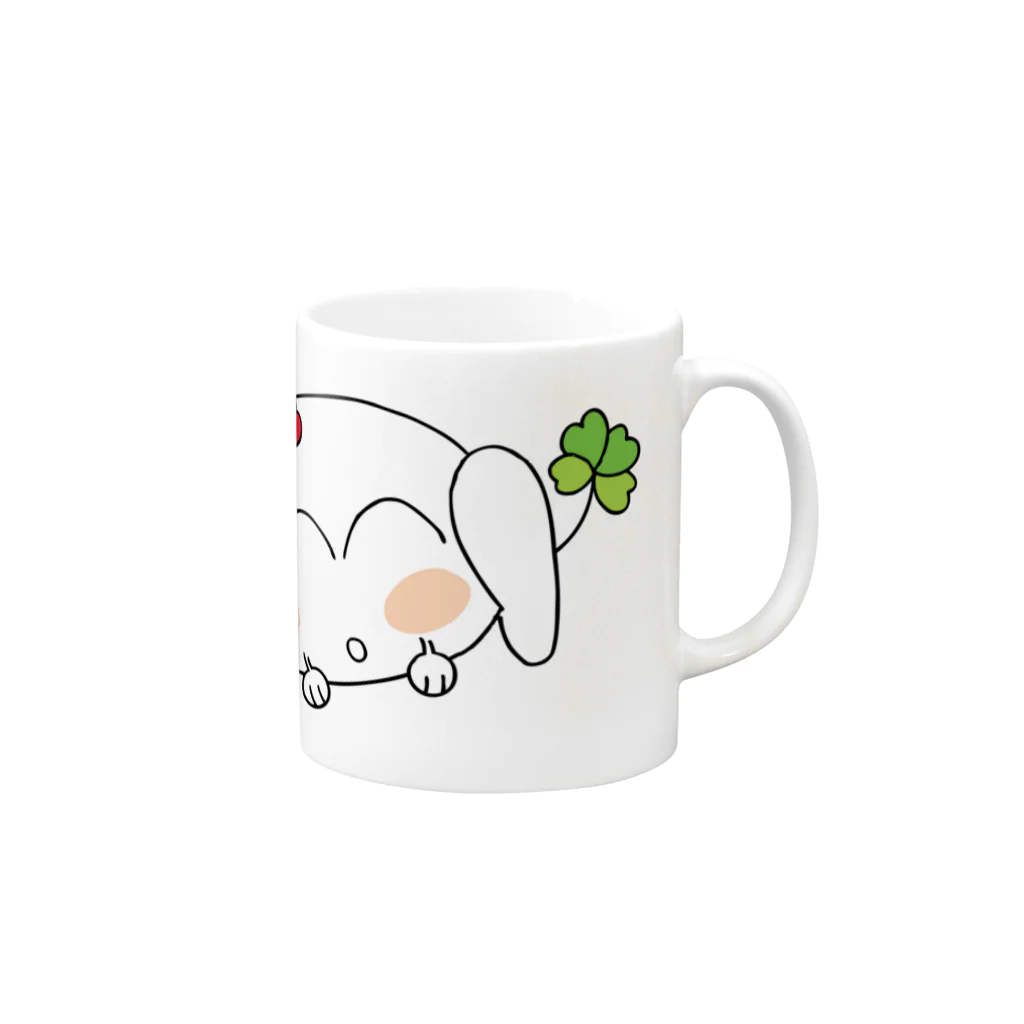 Cookie-Chickenの四つ葉の妖精くぅ～ちゃんNo.3（大） Mug :right side of the handle