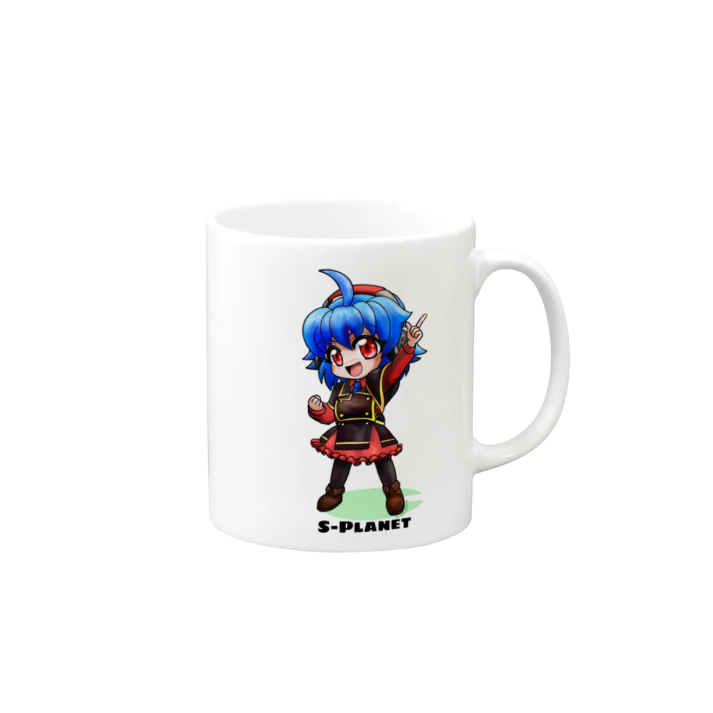 アニソンDJｓＢＡＲ「S-Planet」のアニーグッズ Mug :right side of the handle