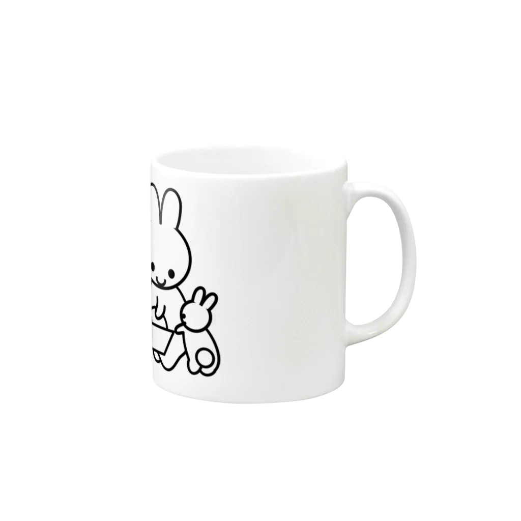 イワサキのわたしが持ちたいウサギ Mug :right side of the handle