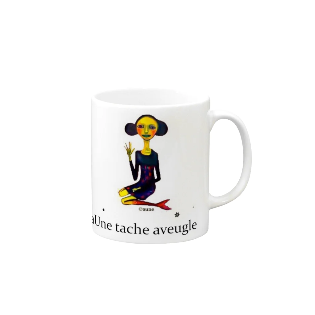 aUne tache aveugleのウールムールちゃん Mug :right side of the handle