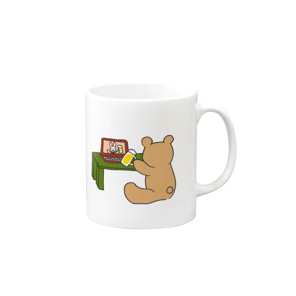 Cocomarronのうさくまオンライン飲み会 Mug :right side of the handle