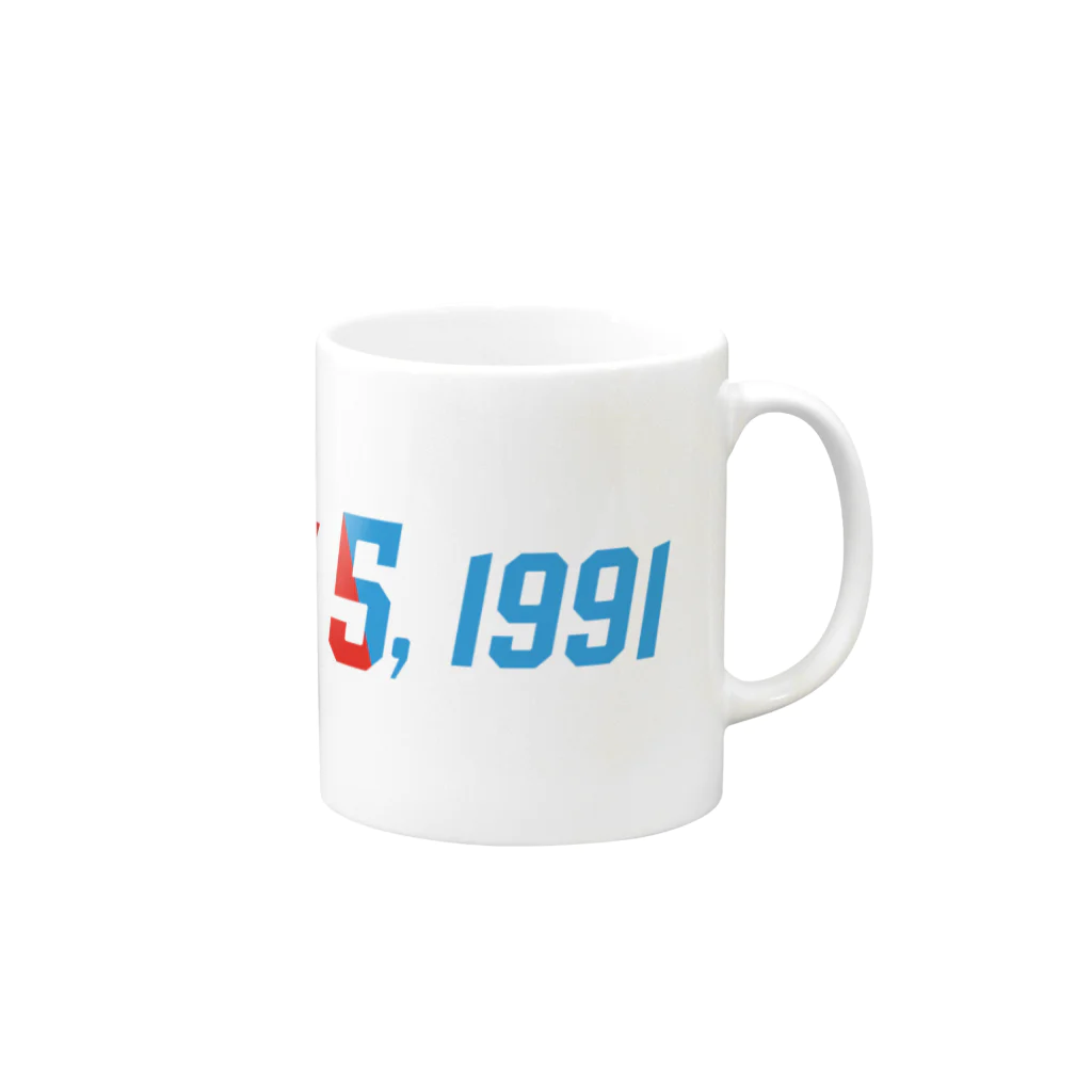 SANKAKU DESIGN STOREの1991年5月5日は彼らの記念日。 Mug :right side of the handle