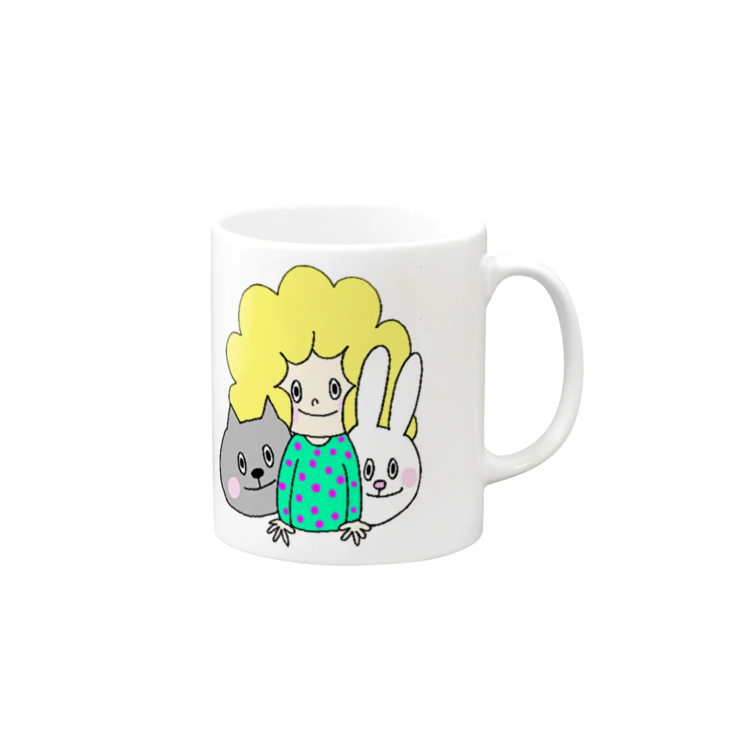 Margot.のなかよし Mug :right side of the handle