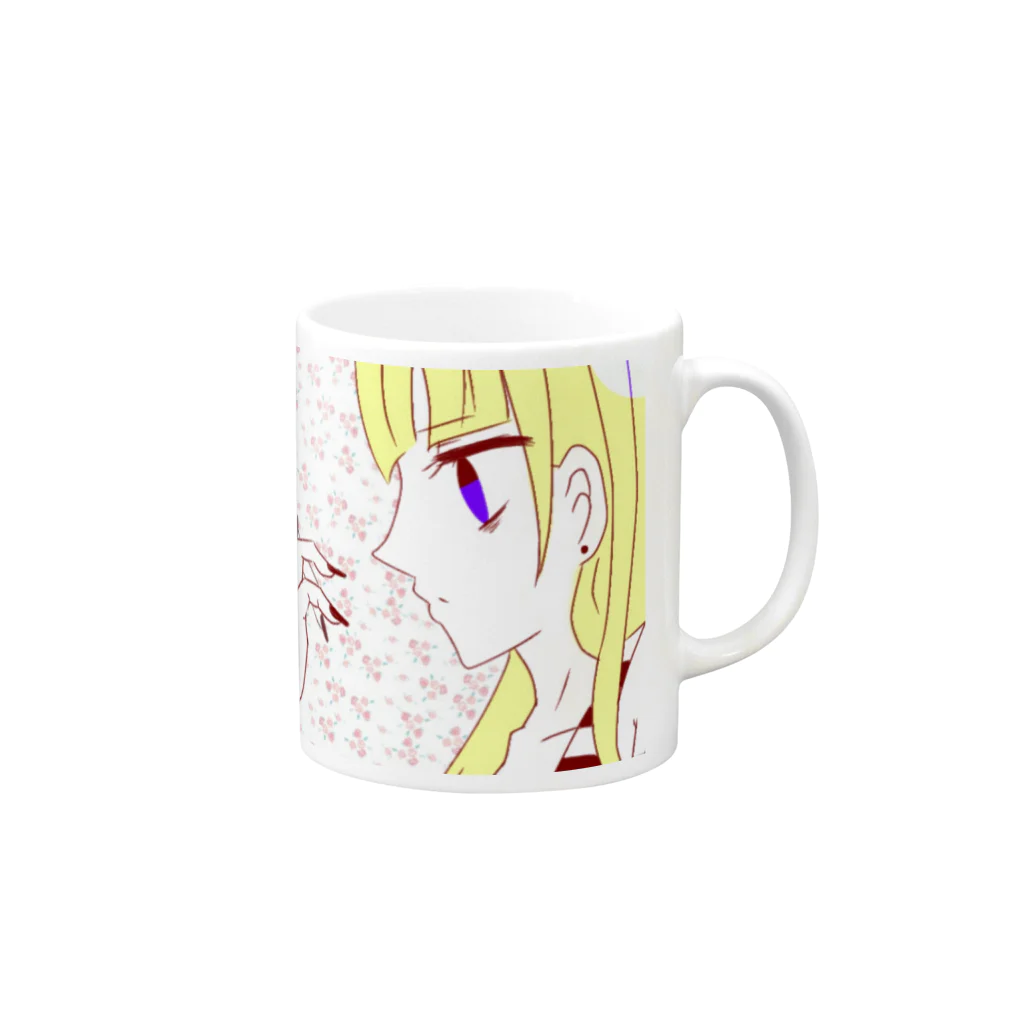 流兎@支部用のはなちゃん Mug :right side of the handle