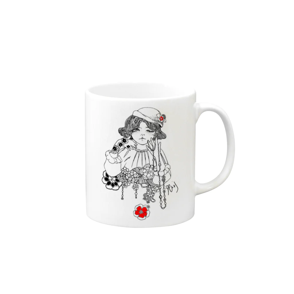 Yurika🔨のレトロちゃん Mug :right side of the handle