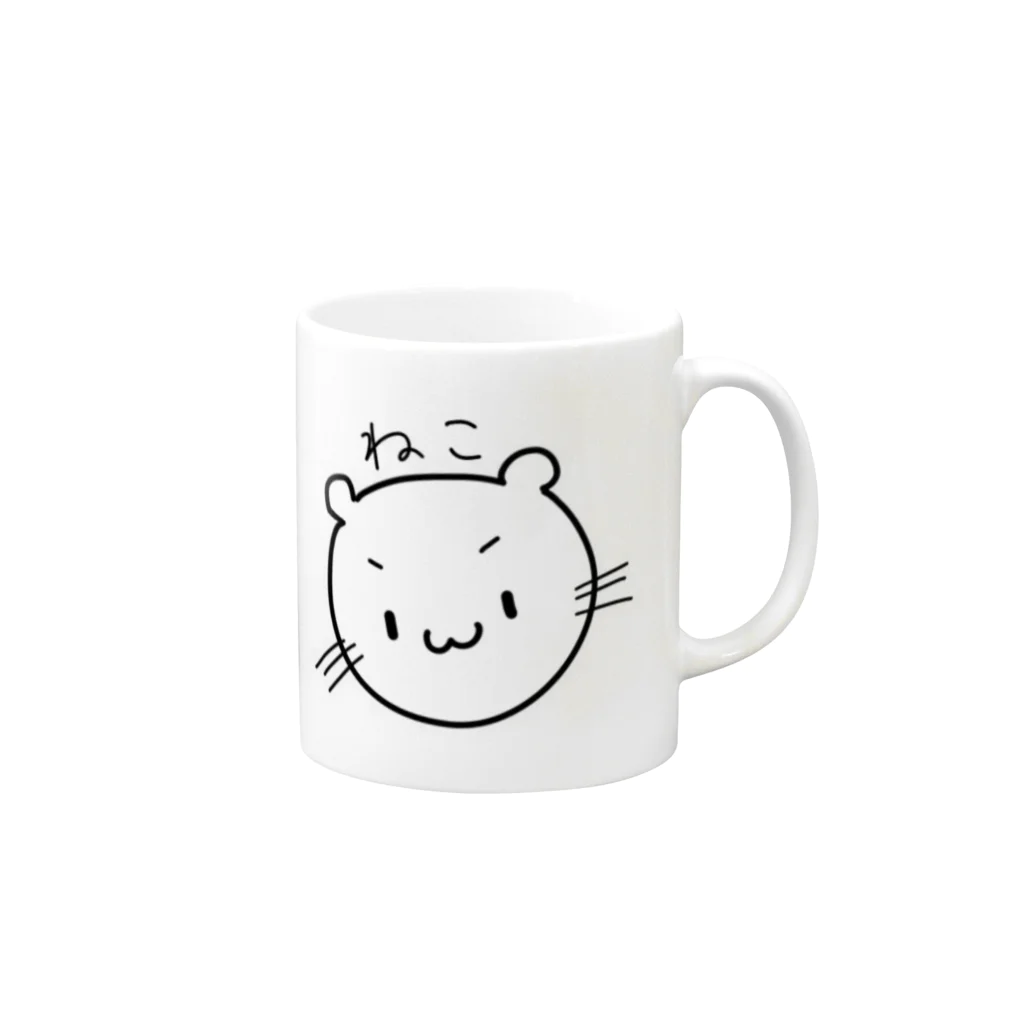 𝕤𝕚𝕘𝕖𝕜𝕦𝕟𝕚@わきゃめのめっちゃゆるいねこ Mug :right side of the handle