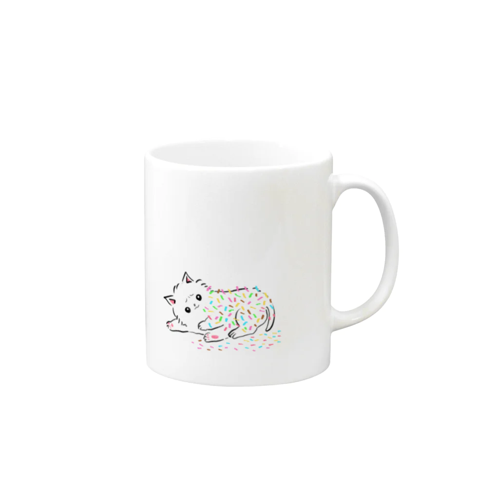 S.P.catのカラースプレー猫 Mug :right side of the handle