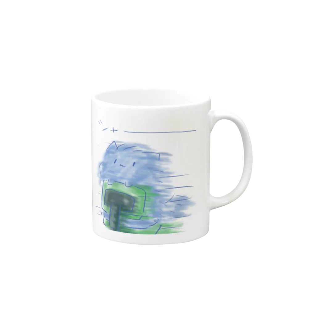 さねさきのけだまちゃん Mug :right side of the handle