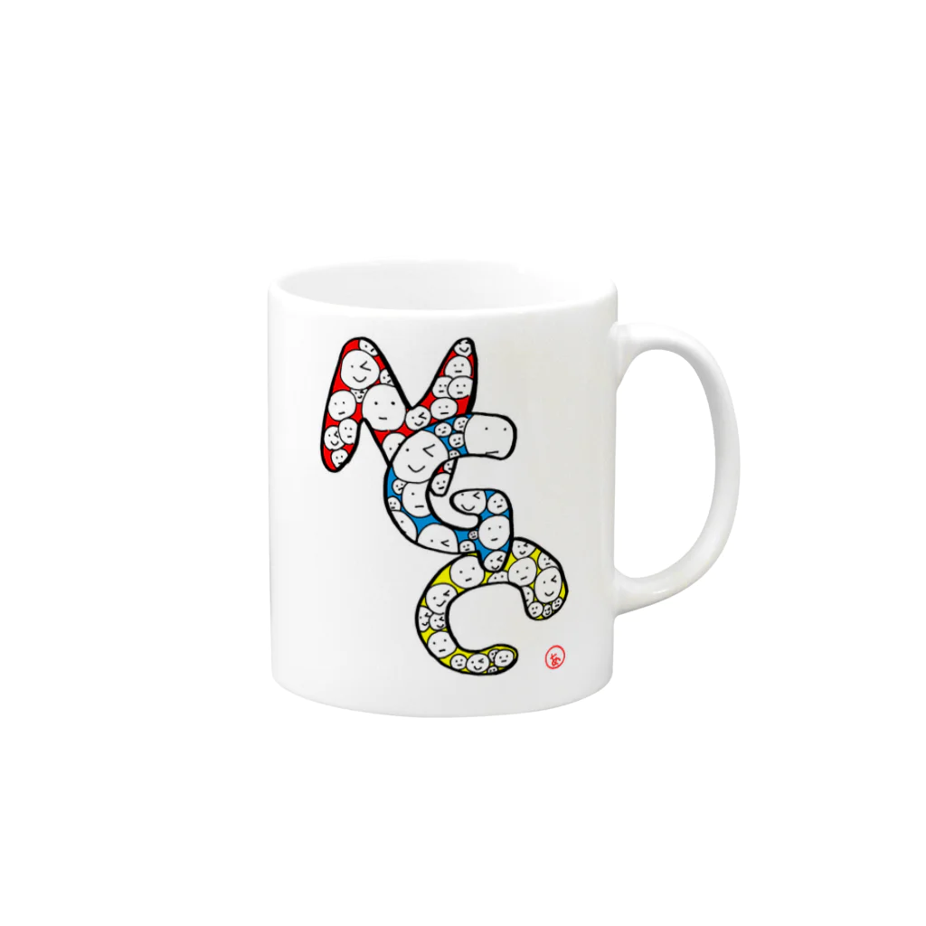 スタジオNGC　オフィシャルショップの山本彩乃 作『NGC』 Mug :right side of the handle