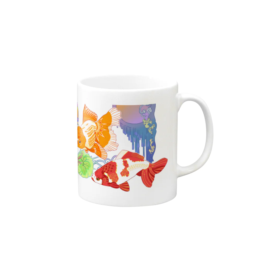 あやるの金魚たち Mug :right side of the handle