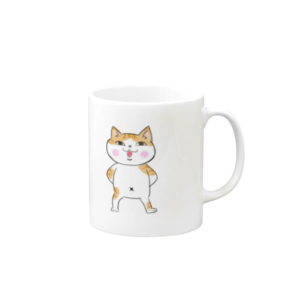 おんかんしゃんのドヤ顔ねこ Mug :right side of the handle