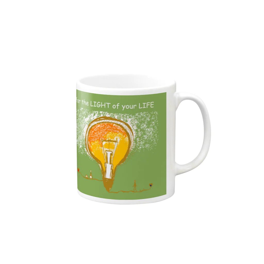 Jun1works(ジュンイチワークス)のfor the LIGHT of your LIFE Mug :right side of the handle