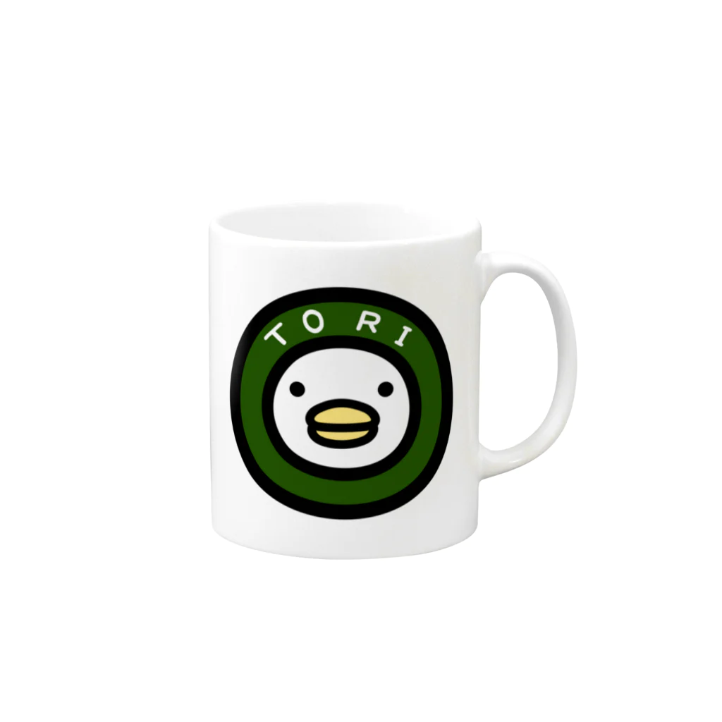 mame&coのうるせぇトリのマグカップ Mug :right side of the handle