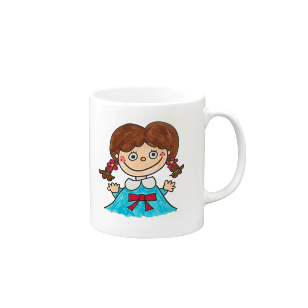 fruitsのぱちくりちゃん Mug :right side of the handle