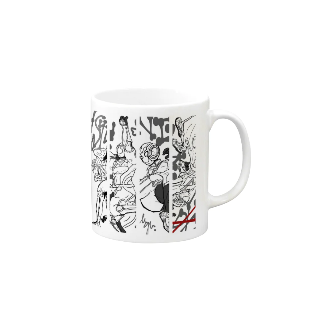 ナヒレ決議公式ショップ＿＿皐月彩のチームトレフブロン Mug :right side of the handle