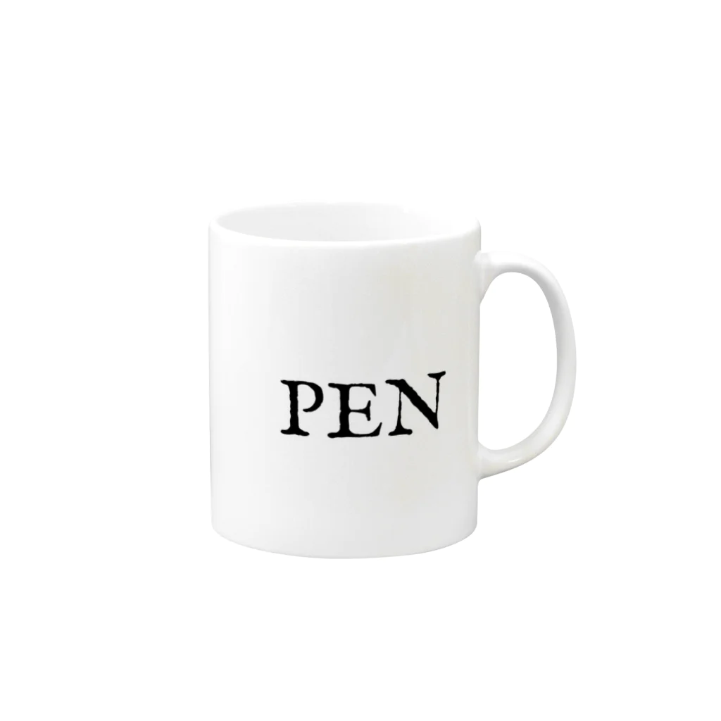 tock.のPen no cup  Mug :right side of the handle