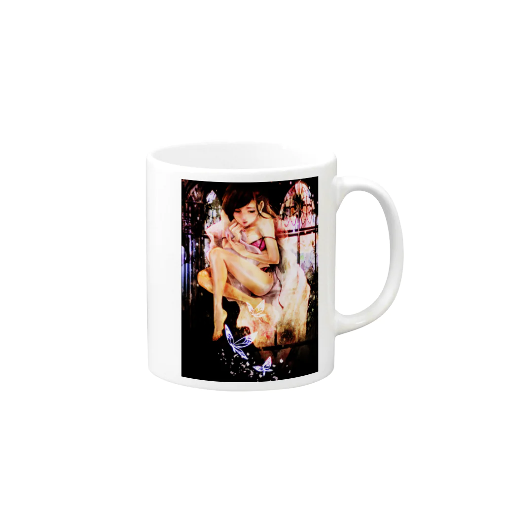 亞醒のNight-gill Mug :right side of the handle