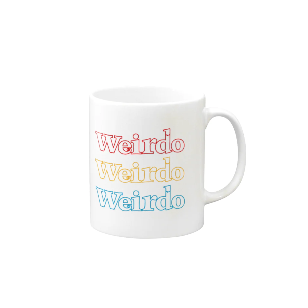 Weirdoの3colors weirdo Mug :right side of the handle