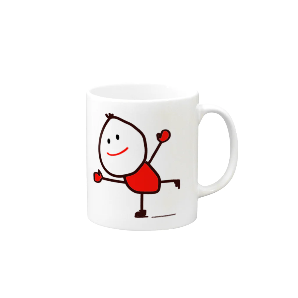 chyumonのスケートくん Mug :right side of the handle