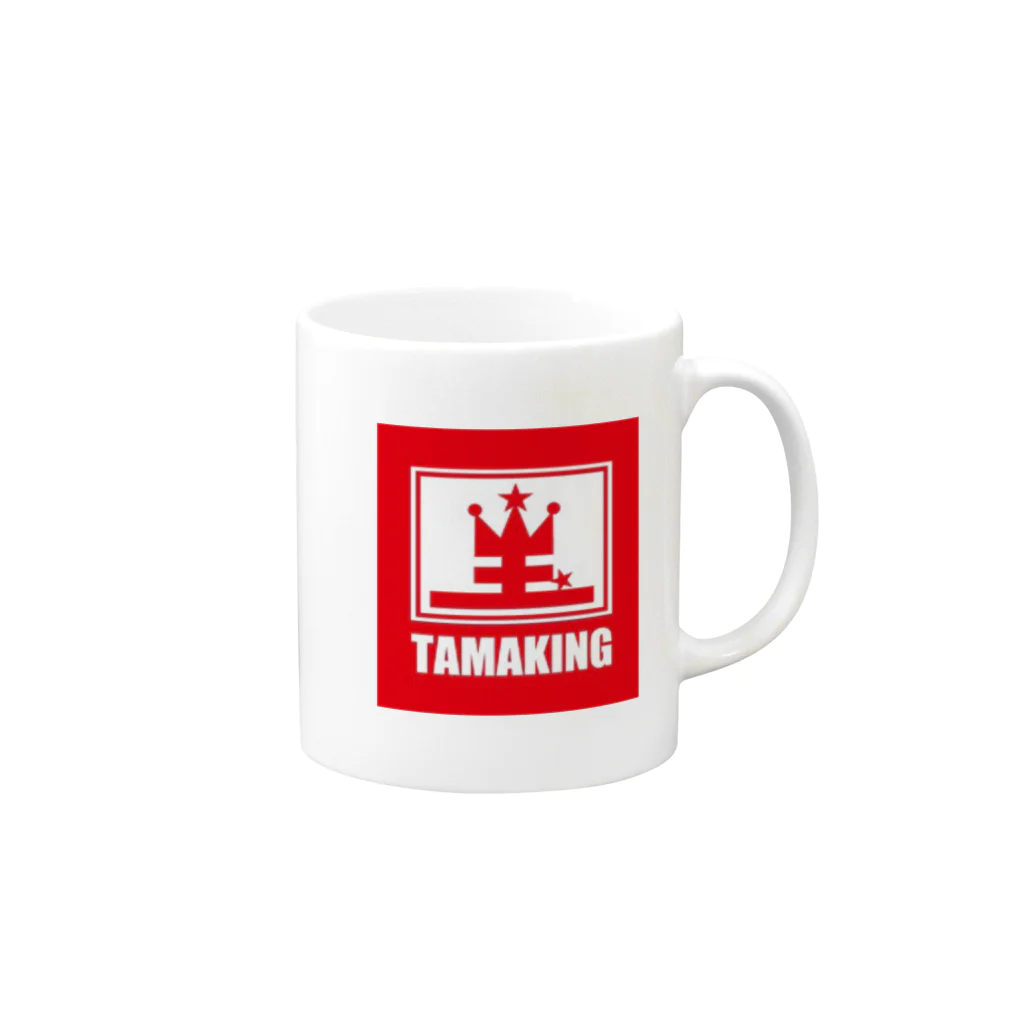 タマキング【日本のあんちゃん】のタマキング元気モリモリマグカップ Mug :right side of the handle