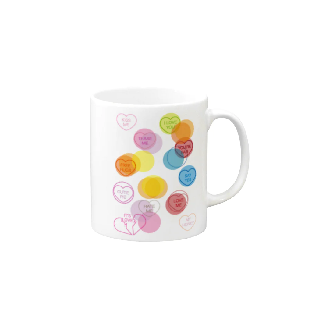 AURA_HYSTERICAのPASTELS_BADGES Mug :right side of the handle