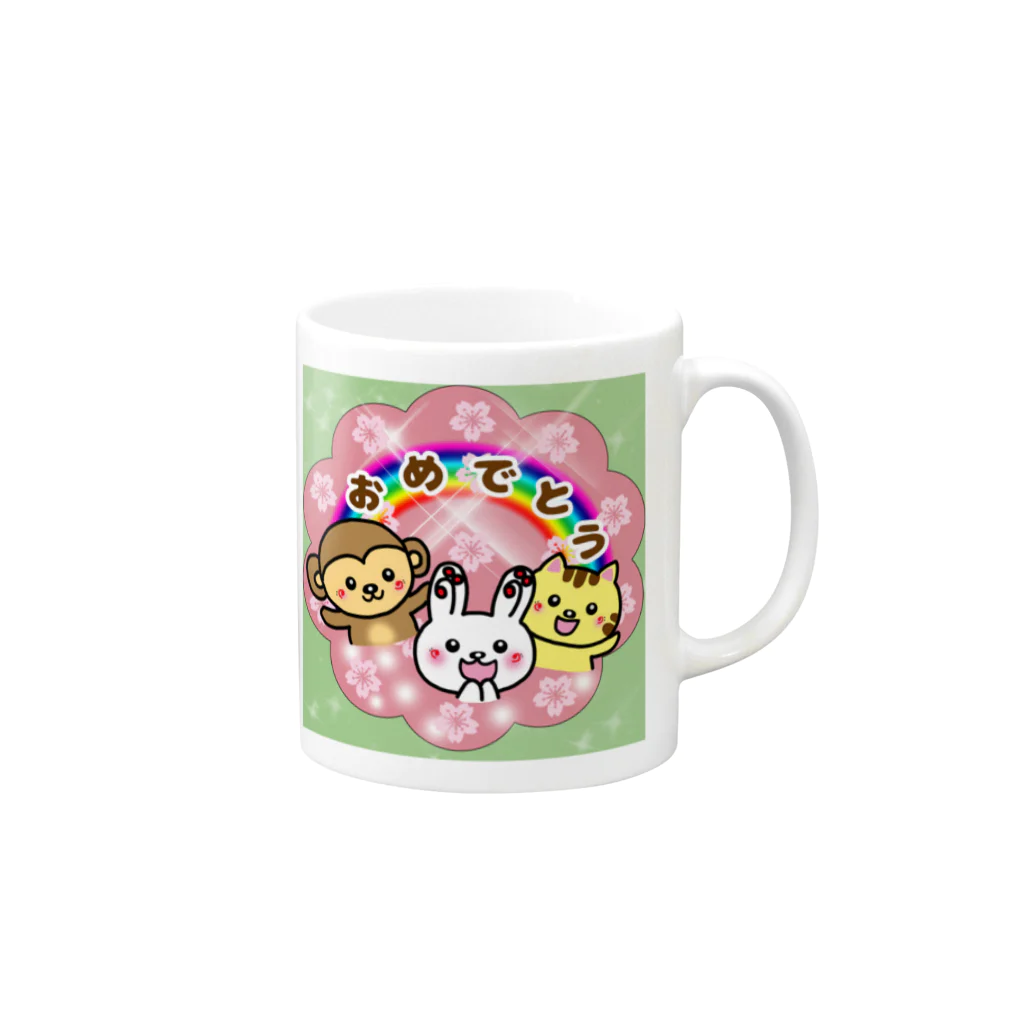 Natsumin@LINEスタンプ販売中のピコピコうさたん（うさぎの妖精） Mug :right side of the handle