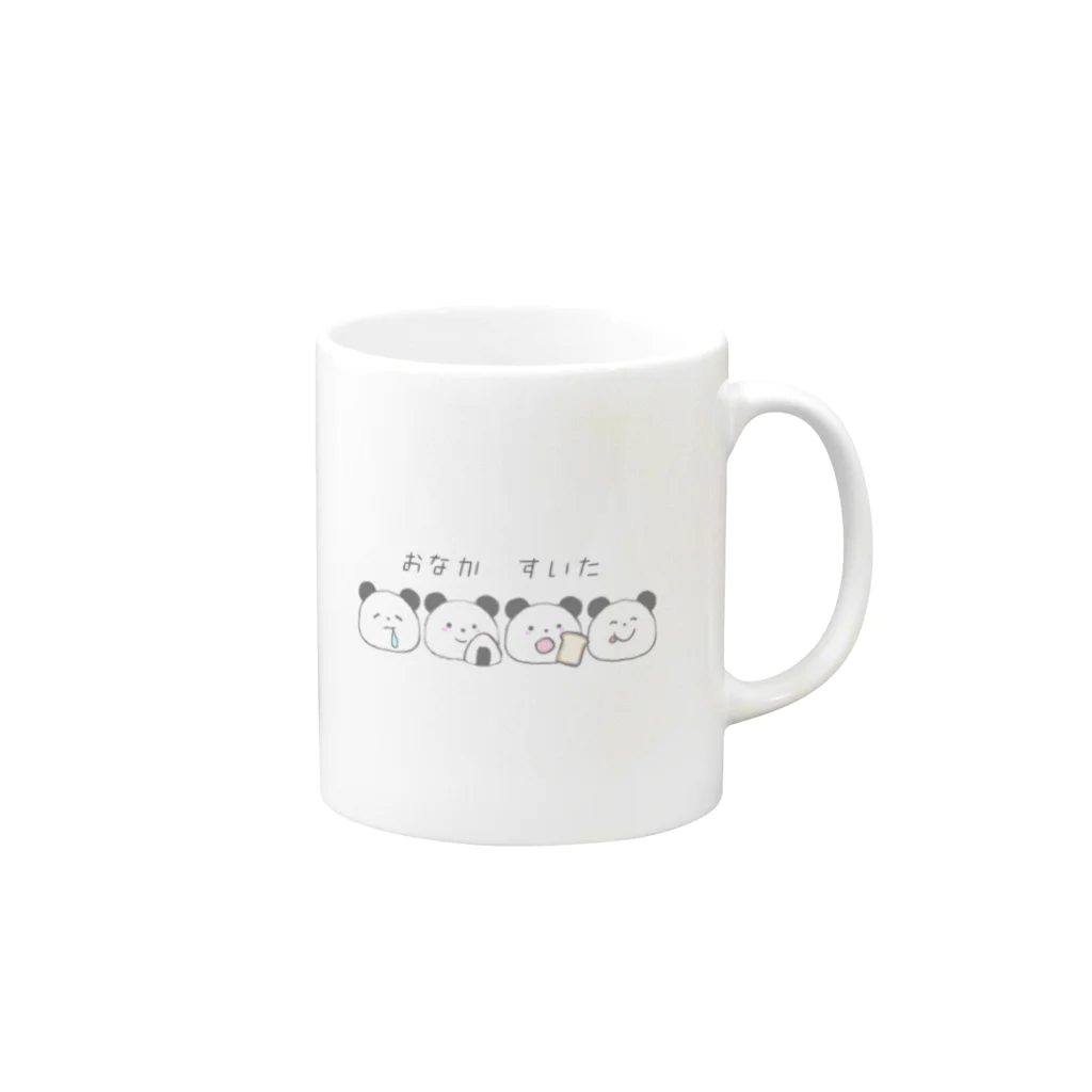 いろどりぱんだのおなかすいたぱんだ Mug :right side of the handle
