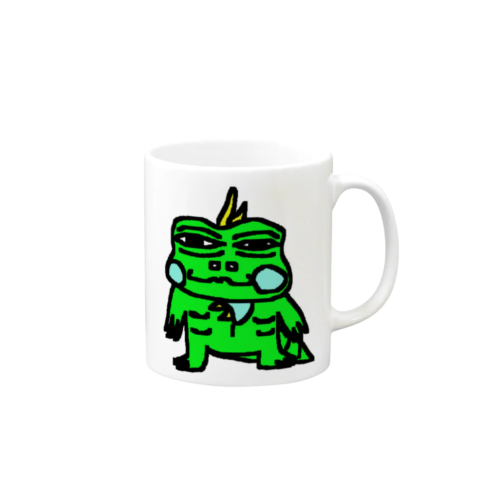 かりんこりんカンパニーのいぐマグ Mug :right side of the handle