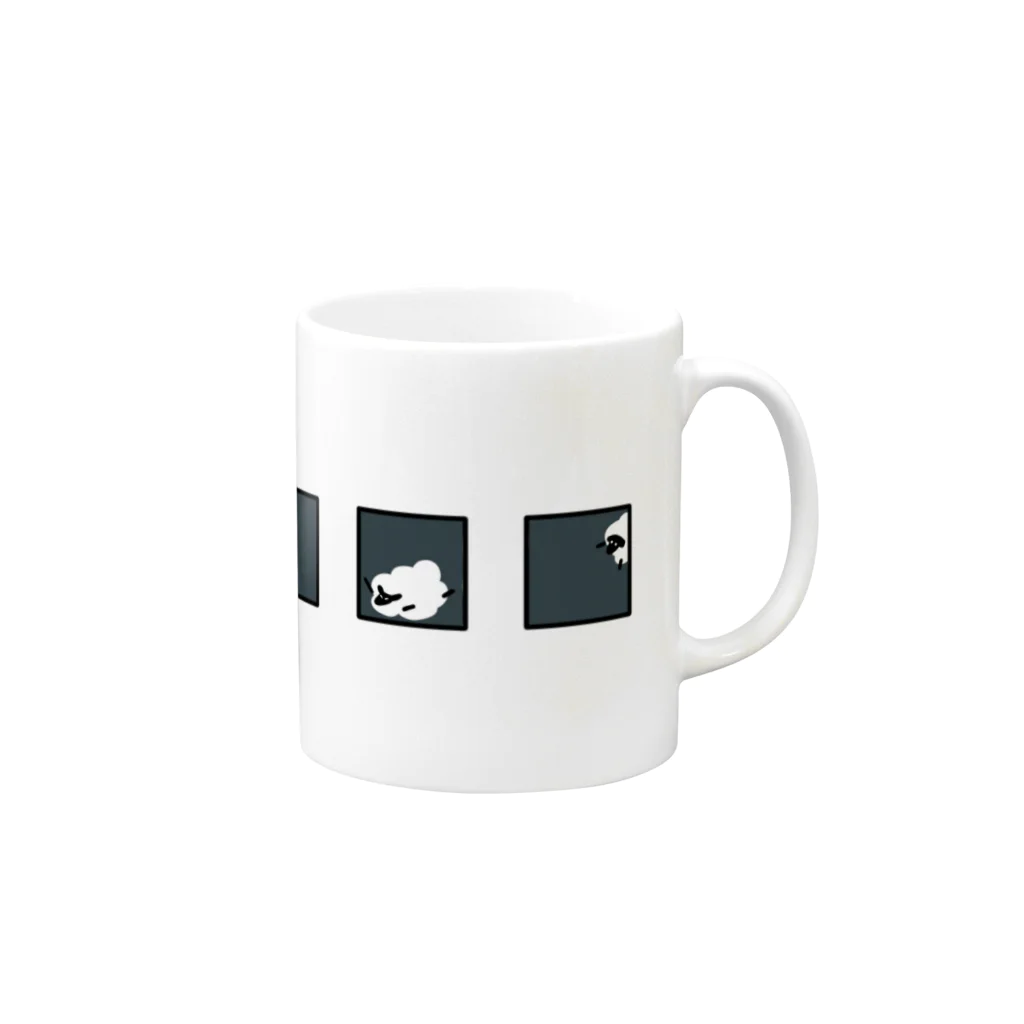 しんかいの羊毛サイクル Mug :right side of the handle