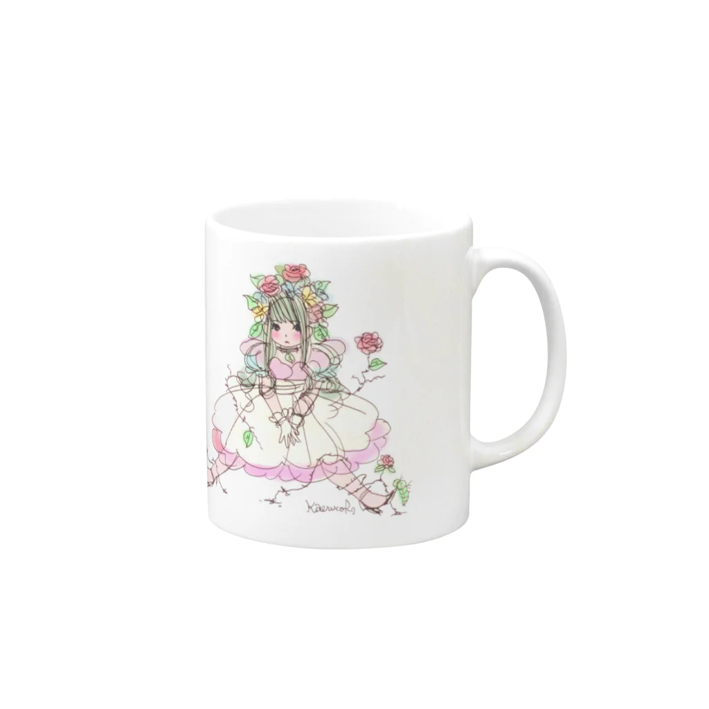 kaeruco(* 皿 *)の花と共生と寄生と Mug :right side of the handle