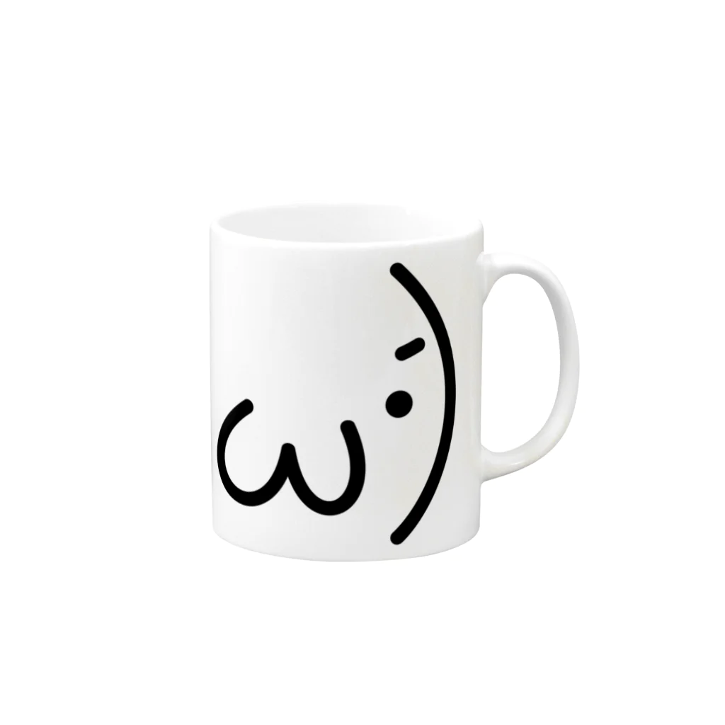 AURA_HYSTERICAの(｀･ω･´) Mug :right side of the handle