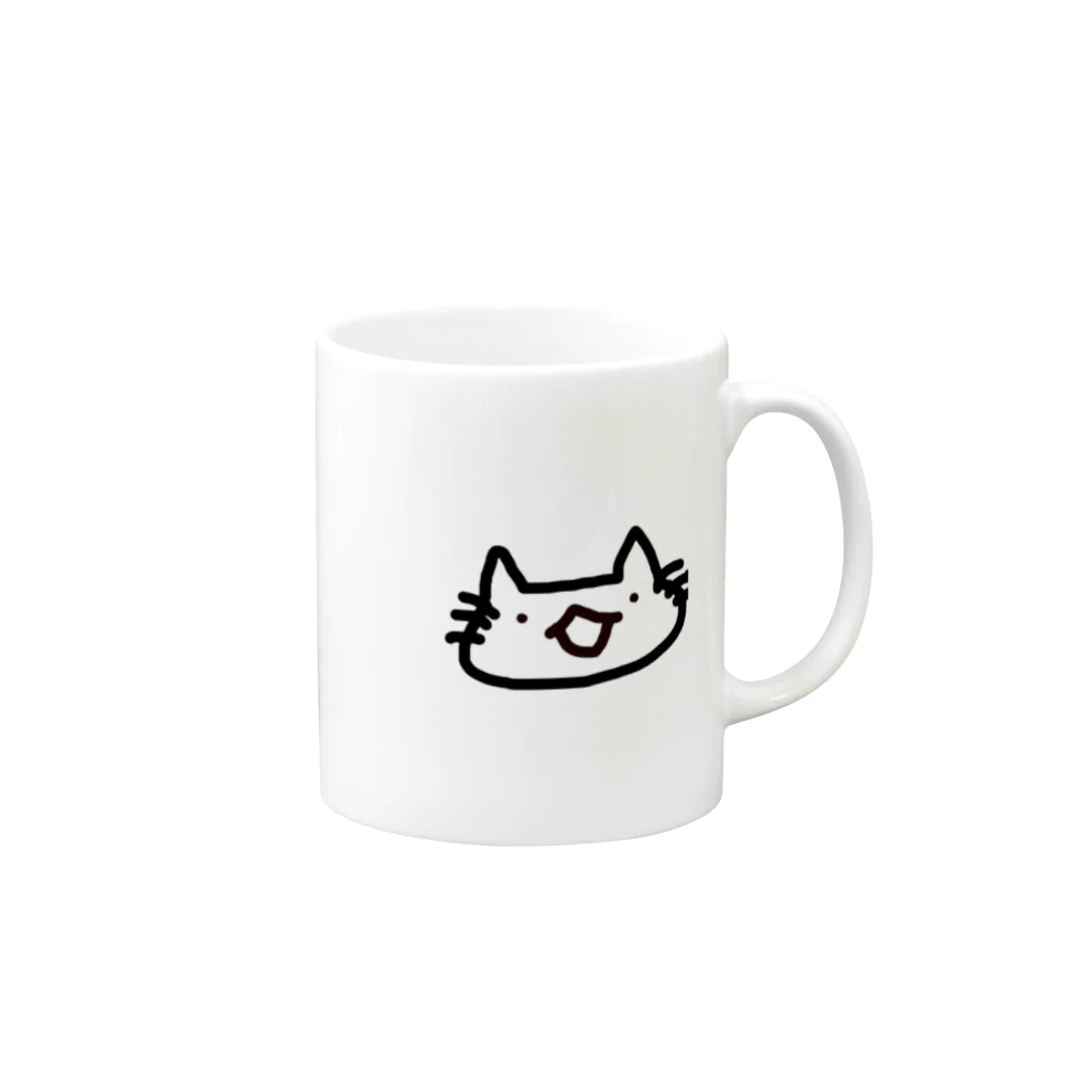 特撮バー まぁぶるらんどのいつものねこちゃん Mug :right side of the handle