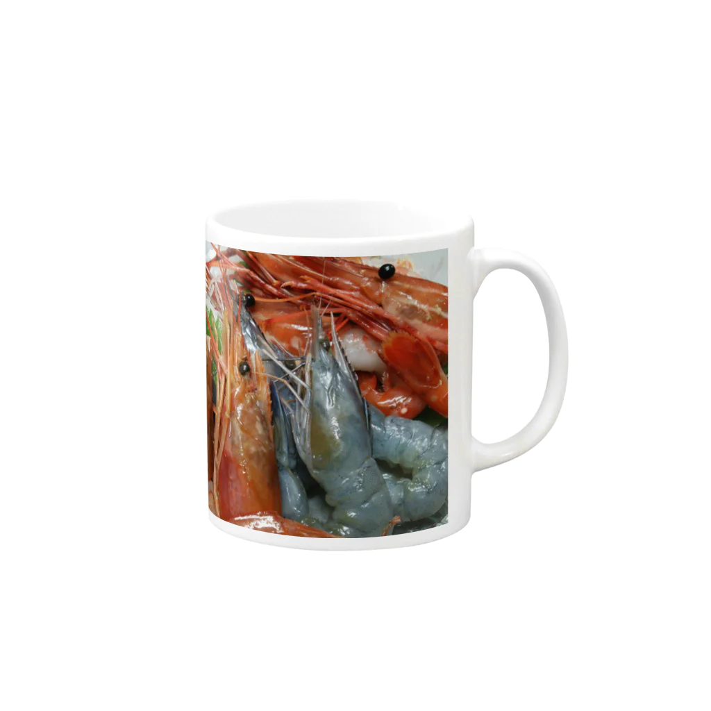 ハッピーメイトのLove 海老 Mug :right side of the handle