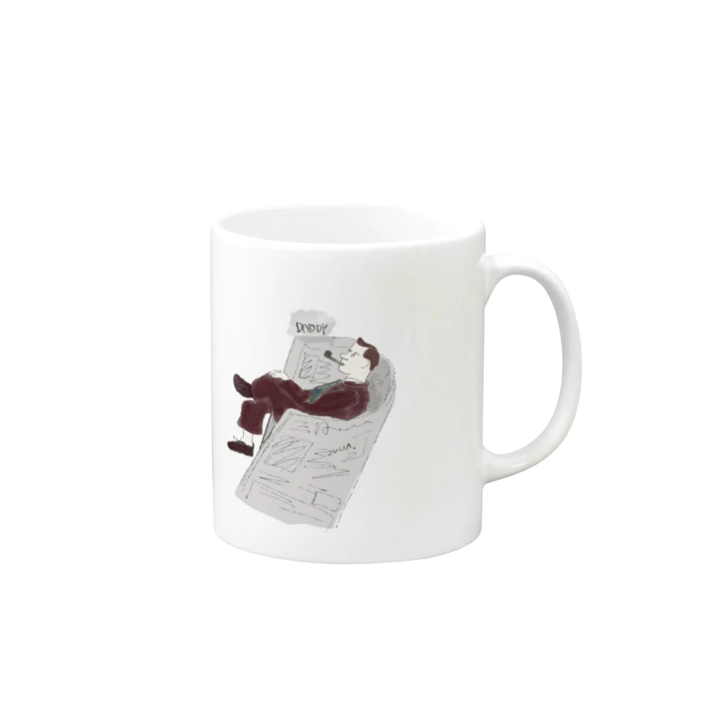 Natsuho (PepE)のDaddy 新聞 Mug :right side of the handle