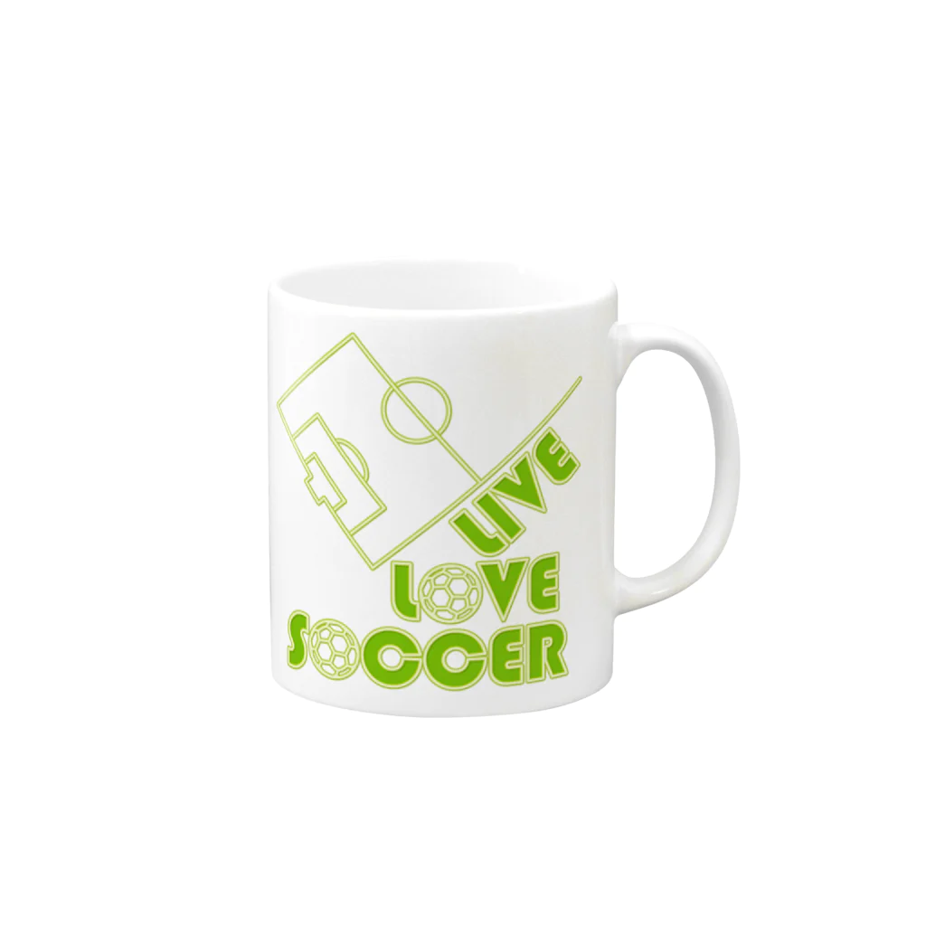 AURA_HYSTERICAのLL_SOCCER Mug :right side of the handle